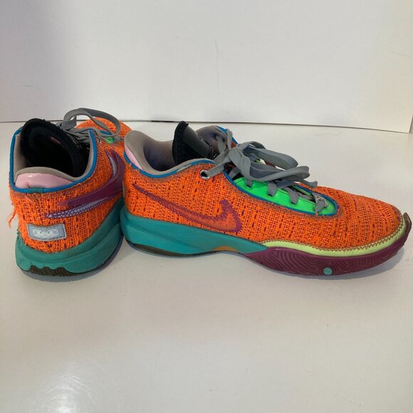 Nike Lebron XX 20 Orange Sneakers, Size 6Y DQ8651-800 - Picture 7 of 16